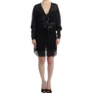 Cavalli Black long sleeve silk Women's dress